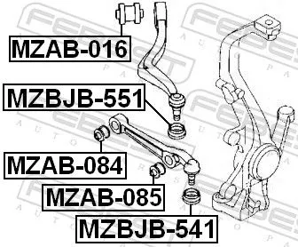 FEBEST Mounting, control/trailing arm (MZAB-085)