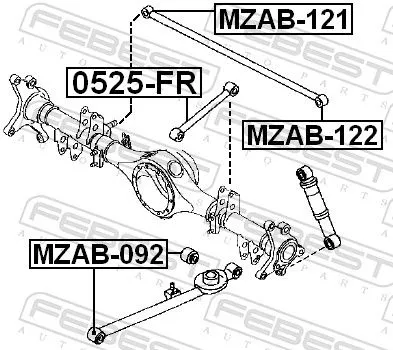 FEBEST Mounting, control/trailing arm (MZAB-092)