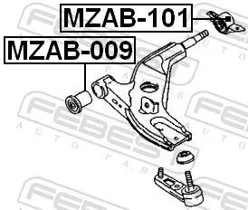 FEBEST Mounting, control/trailing arm (MZAB-101)
