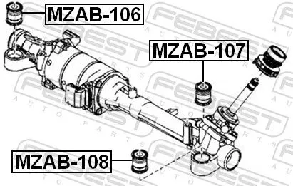 FEBEST Mounting, steering gear (MZAB-106)