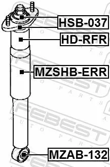FEBEST Bush, shock absorber (MZAB-132)