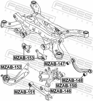 FEBEST Mounting, control/trailing arm (MZAB-146)
