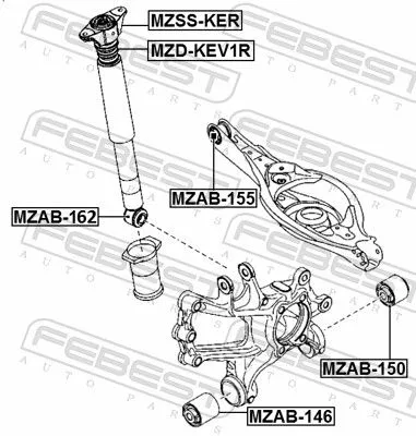 FEBEST Bush, shock absorber (MZAB-162)