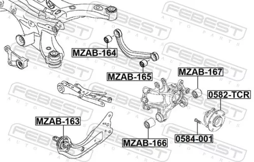 FEBEST Mounting, control/trailing arm (MZAB-165)