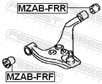 FEBEST Mounting, control/trailing arm (MZAB-FRR)