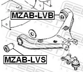 FEBEST Mounting, control/trailing arm (MZAB-LVS)