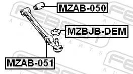 FEBEST Repair kit, supporting/ball joint (MZBJB-DEM)