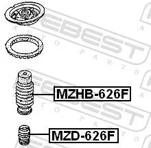 FEBEST Rubber Buffer, suspension (MZD-626F)