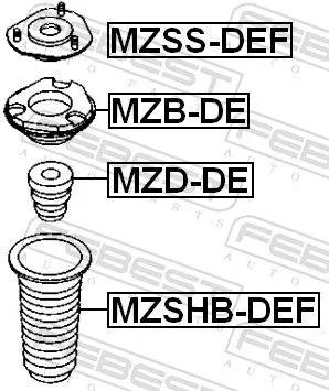 FEBEST Rubber Buffer, suspension (MZD-DE)