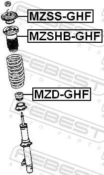 FEBEST Rubber Buffer, suspension (MZD-GHF)