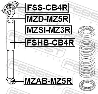 FEBEST Rubber Buffer, suspension (MZD-MZ5R)