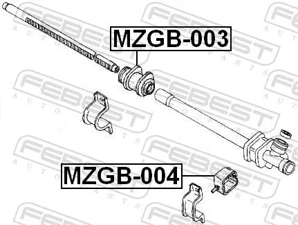 FEBEST Mounting, steering gear (MZGB-004)