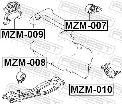 FEBEST Mounting, engine (MZM-007)