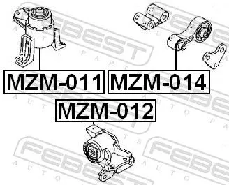 FEBEST Mounting, engine (MZM-014)