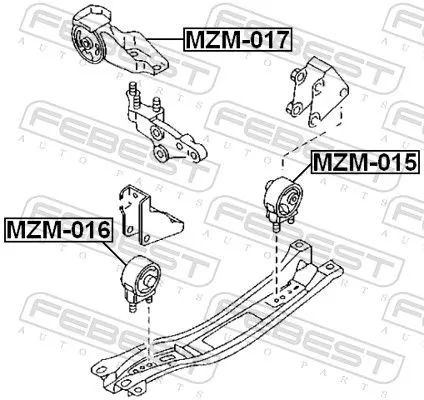 FEBEST Mounting, engine (MZM-016)