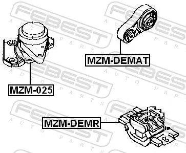 FEBEST Mounting, engine (MZM-025)