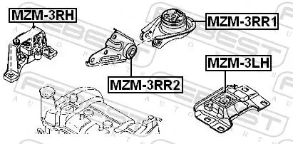 FEBEST Mounting, engine (MZM-3RR2)