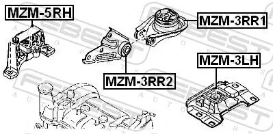 FEBEST Mounting, engine (MZM-5RH)