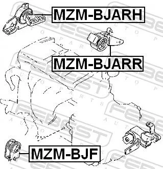 FEBEST Mounting, engine (MZM-BJARH)