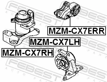 FEBEST Mounting, engine (MZM-CX7ERR)