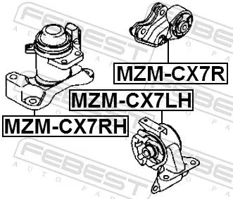 FEBEST Mounting, engine (MZM-CX7R)