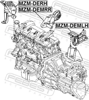 FEBEST Mounting, engine (MZM-DEMLH)