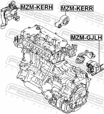 FEBEST Mounting, engine (MZM-KERR)