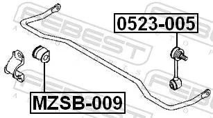 FEBEST Mounting, stabiliser bar (MZSB-009)