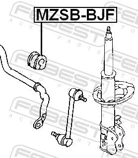 FEBEST Mounting, stabiliser bar (MZSB-BJF)