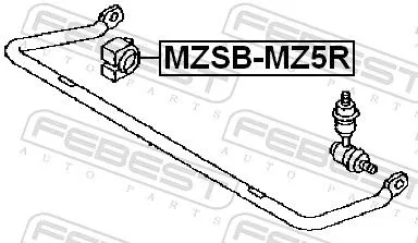 FEBEST Mounting, stabiliser bar (MZSB-MZ5R)