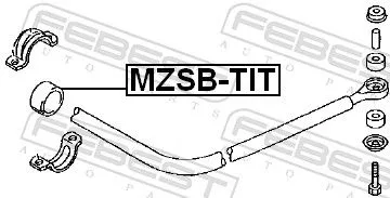 FEBEST Mounting, stabiliser bar (MZSB-TIT)