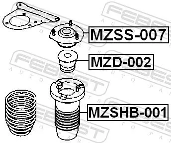 FEBEST Protective Cap/Bellow, shock absorber (MZSHB-001)
