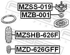 FEBEST Protective Cap/Bellow, shock absorber (MZSHB-626F)