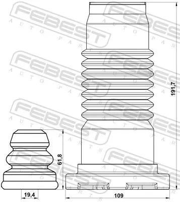 FEBEST Dust Cover Kit, shock absorber (MZSHB-GGF-KIT)