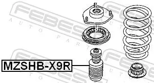 FEBEST Protective Cap/Bellow, shock absorber (MZSHB-X9R)