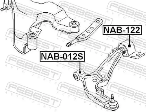 FEBEST Mounting, control/trailing arm (NAB-012S)