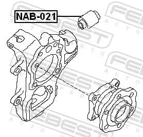 FEBEST Mounting, control/trailing arm (NAB-021)