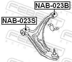 FEBEST Mounting, control/trailing arm (NAB-023S)