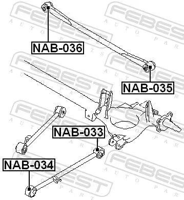 FEBEST Mounting, control/trailing arm (NAB-033)