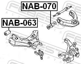FEBEST Mounting, control/trailing arm (NAB-063)