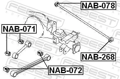 FEBEST Mounting, control/trailing arm (NAB-072)