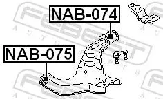 FEBEST Mounting, control/trailing arm (NAB-074)