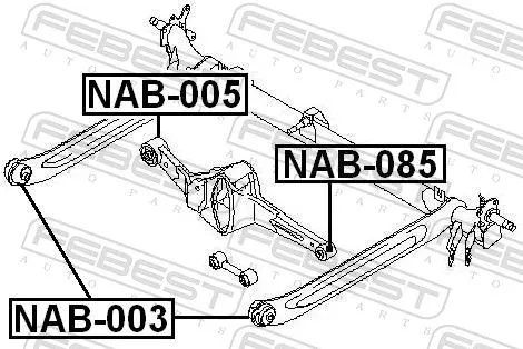 FEBEST Mounting, control/trailing arm (NAB-085)