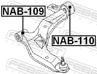 FEBEST Mounting, control/trailing arm (NAB-110)