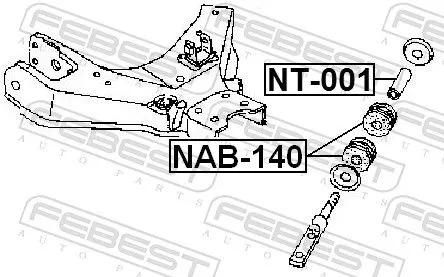 FEBEST Mounting, control/trailing arm (NAB-140)