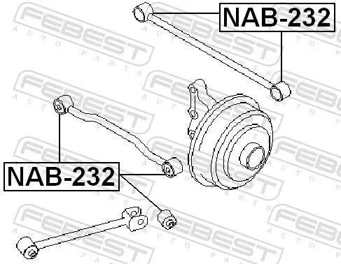 FEBEST Mounting, control/trailing arm (NAB-232)