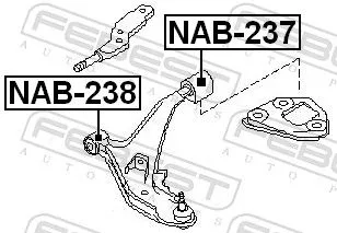 FEBEST Mounting, control/trailing arm (NAB-238)