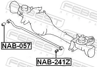 FEBEST Mounting, control/trailing arm (NAB-241Z)
