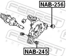 FEBEST Mounting, control/trailing arm (NAB-256)
