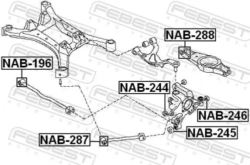 FEBEST Mounting, control/trailing arm (NAB-288)